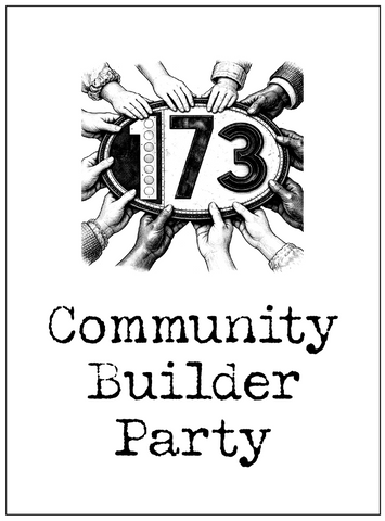 Community Builder Party on January 25 (3-6pm)